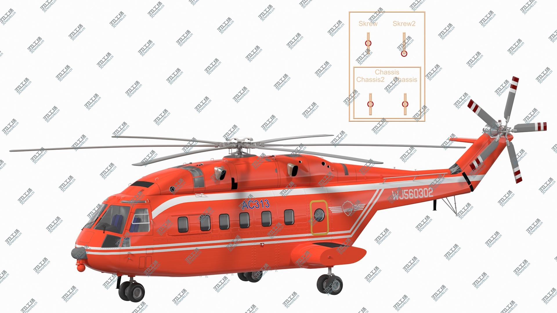images/goods_img/20210313/3D Avicopter AC313 Fire Attack Helicopter Rigged/4.jpg